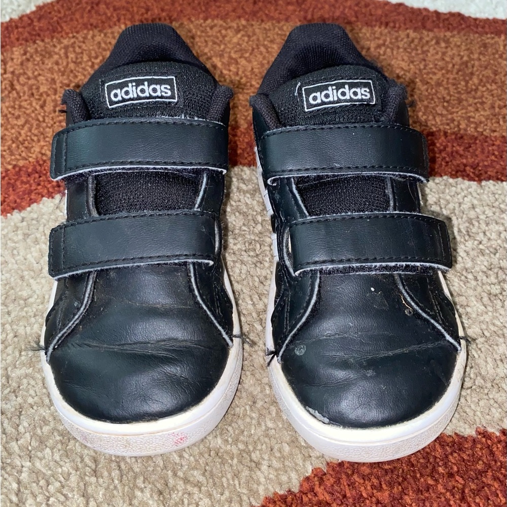 Adidas Kids Black and White Sneakers